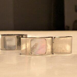 Shell, wide stainless steel earrings